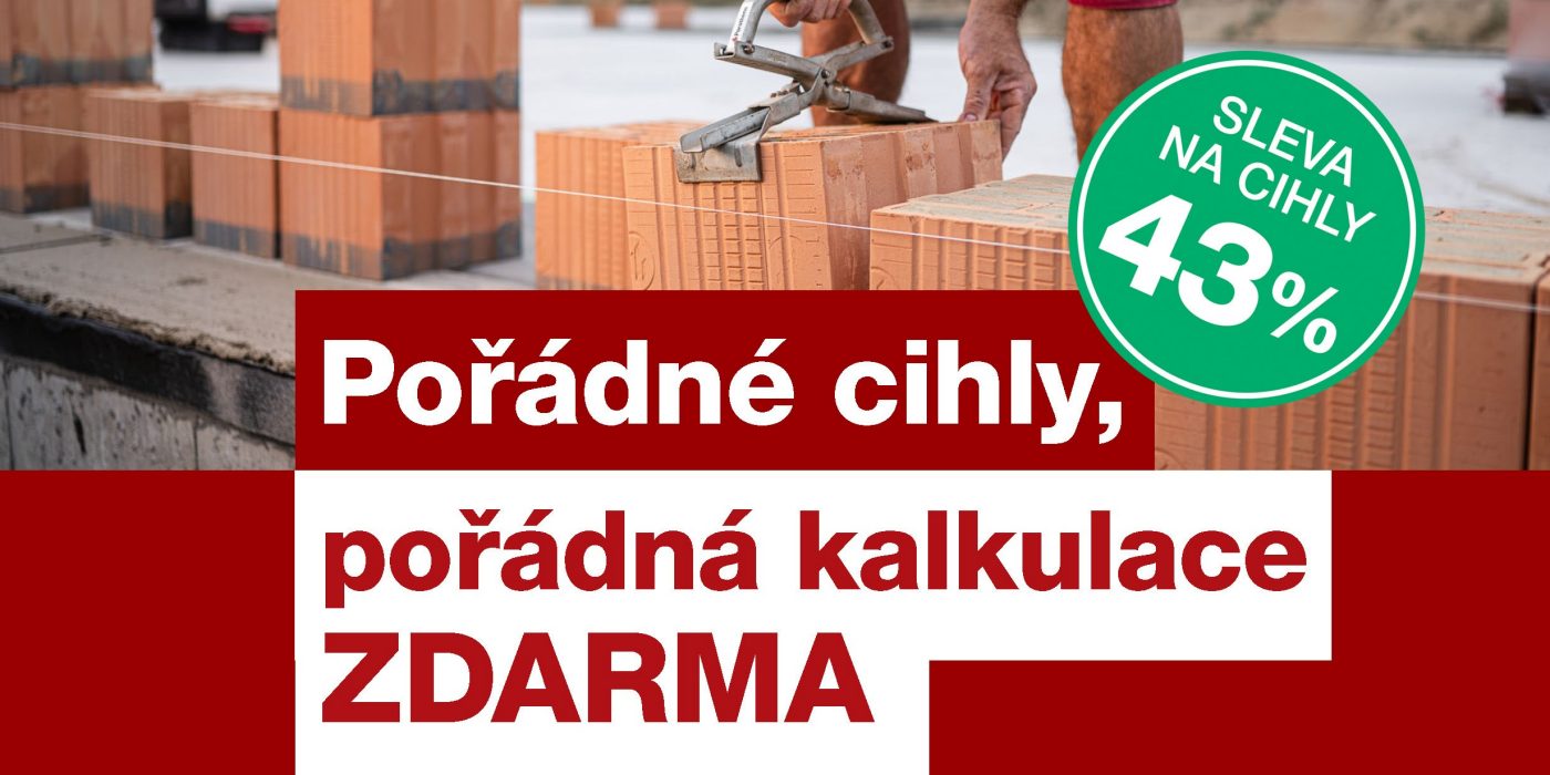 Kalkulace zdiva zdarma a sleva na cihly 43 %