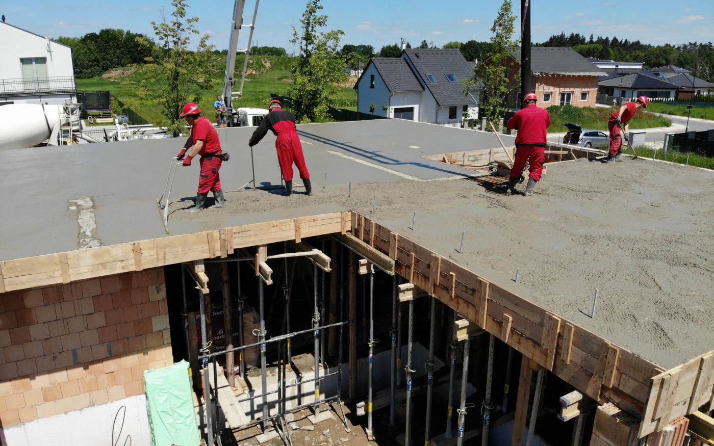 Fotografie z betonování stropu | Vzorový e4 dům | Wienerberger