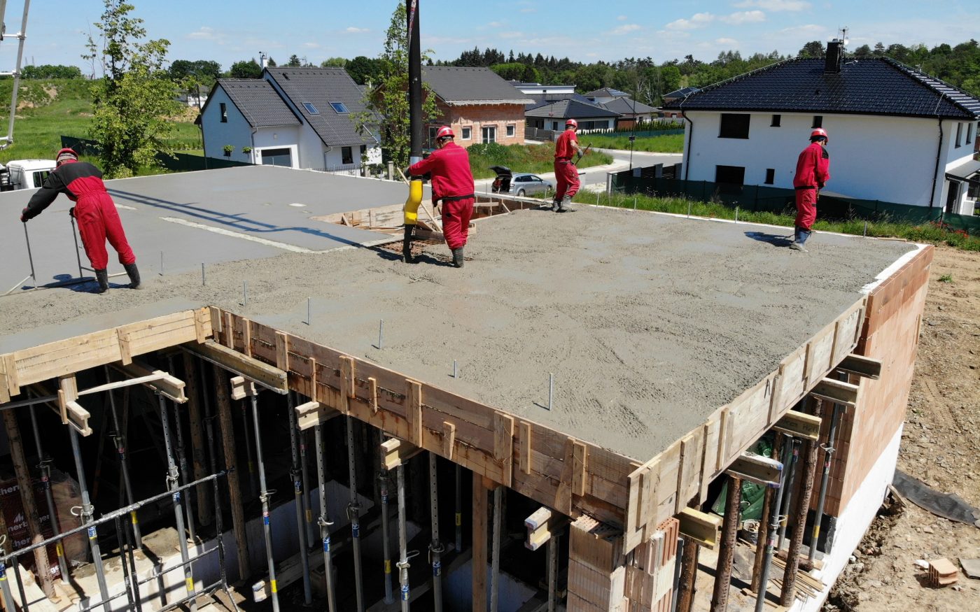 Fotografie z betonování stropu | Vzorový e4 dům | Wienerberger